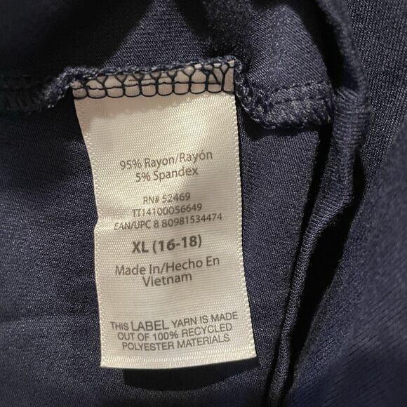 Time and Tru Sleeveless Midi Maxi Knit Dress Navy Blue Women’s XL 16/18 NWT - Picture 6 of 8